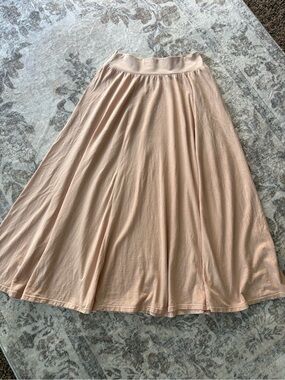 Groceries Apparel Organic Cotton Light Pink Blush Skirt Maxi S / M